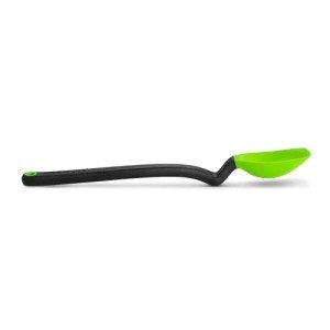 Dreamfarm Mini Supoon Non-Stick Sit-Up Silicone Scraping Cooking Spoon, Jar Scraper Measures 5ml Tsp - 8" Green