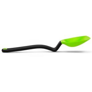 Dreamfarm Supoon Non-Stick Sit-Up Silicone Scraping, Serving, Cooking Spoon Measures 5ml Tsp & 15ml Tbsp - 11" Green
