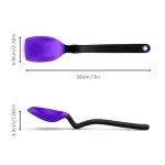 Dreamfarm Supoon Non-Stick Sit-Up Silicone Scraping, Serving, Cooking Spoon Measures 5ml Tsp & 15ml Tbsp - 11" Purple