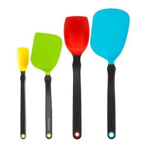Dreamfarm Set of Essentials Silicone & Nylon Non-Stick-Safe Kitchen Cooking Utensils Set with Chopula, Mini Chopula, Supoon, & Mini Supoon - Party Mix