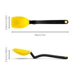 Dreamfarm Supoon Non-Stick Sit-Up Silicone Scraping, Serving, Cooking Spoon Measures 5ml Tsp & 15ml Tbsp - 11" Yellow