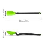 Dreamfarm Mini Supoon Non-Stick Sit-Up Silicone Scraping Cooking Spoon, Jar Scraper Measures 5ml Tsp - 8" Green