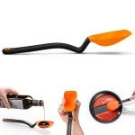 Dreamfarm Supoon Non-Stick Sit-Up Silicone Scraping, Serving, Cooking Spoon Measures 5ml Tsp & 15ml Tbsp - 11" Orange