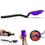 Dreamfarm Supoon Non-Stick Sit-Up Silicone Scraping, Serving, Cooking Spoon Measures 5ml Tsp & 15ml Tbsp - 11" Purple