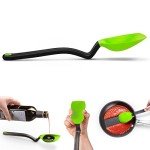 Dreamfarm Supoon Non-Stick Sit-Up Silicone Scraping, Serving, Cooking Spoon Measures 5ml Tsp & 15ml Tbsp - 11" Green