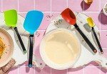 Dreamfarm Set of Essentials Silicone & Nylon Non-Stick-Safe Kitchen Cooking Utensils Set with Chopula, Mini Chopula, Supoon, & Mini Supoon - Party Mix