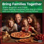 Mindful Design Pizza Cutter Wheel with Protective Blade Cover, Easy to Clean and Dishwasher Safe Ergonomic Pizza Slicer (Green)