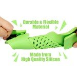 Performore Compact Universal Silicone Snap-On Pot Strainer | Heat-Resistant BPA-Free Clip-On Food Colander | Dishwasher Safe Hands-Free Kitchen Pasta Drainer | Flexible Secure-Grip Clip Strainer