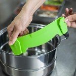 AUOON Clip on Strainer for pots Pans,2PACK,Heat Resistant Silicone, Easy to Use and Store, Dishwasher Safe,BlackGreen