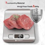 Etekcity Food Kitchen Scale, Digital Grams and Ounces for Weight Loss, Baking, Cooking, Keto and Meal Prep, LCD Display, Medium, 304 Stainless Steel