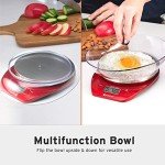 Etekcity Food Kitchen Scale, Digital Weight Grams and Oz for Cooking, Baking, Meal Prep, and Diet, 11lb/5kg, Red