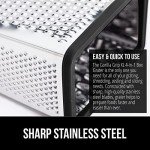 GORILLA GRIP XL 4-Sided Cheese Grater With Container, 100% BPA-Free Stainless Steel Box Graters, Parmesan Shredder, Grate Cheeses, Shred Veggies, Slip Resistant Handle, Dishwasher Safe Zester, Black