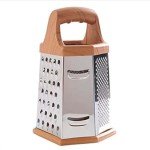 Kitchen Aid Cheese Box Grater,Food Vegetable Hand Gourmet Handheld Stainless Steel Small Potato Easy Manual Hand Crank Metal Standing Fine Graters Tools (brown,9in)