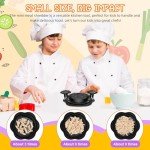 SURETIVIAN Small Chicken Shredder, 6.49” Mini Visible Meat Shredder Tool Twist for Kids and Pet Lover, Food-Grade Safe Cooking Tools for Dog and Cat Food Meal Prep(Black)