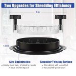 Chicken Shredder Tool Twist Large: 2025 Pro & Standard Food-Grade Visible Meat Shredder Tool Twist with Anti-Slip Petal-Like Base, Chicken Breast Shredder, Chicken Grinder (Black, Standard - 8")