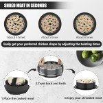 Chicken Shredder, 2025 Pro Chicken Breast Shredder Tool Twist Large, Visible Meat Shredder Machine with Widened Anti Slip Mat Fix, Suitable for Tocas, Buffalo Chicken Dip, Dishwasher Washable