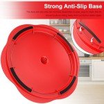 Chicken Shredder with Separate Plate, Large Meat Shredder Tool Twist with Transparent Lid&Brush, Visible Manual Chicken Breast Shredder, Dishwasher Safe, Ergonomic Handle, Easy to Clean (Red)