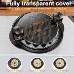 ZOMAO Pro Max Chicken Shredder 11",Large Chicken Breast Shredder Tool Twist,Visible Meat Shredder Machine with Ergonomic Handle,Strong Anti-Slip Strip,BPA Free,Suitable for Pork Beef Chicken