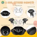 SURETIVIAN Small Chicken Shredder, 6.49” Mini Visible Meat Shredder Tool Twist for Kids and Pet Lover, Food-Grade Safe Cooking Tools for Dog and Cat Food Meal Prep(Black)