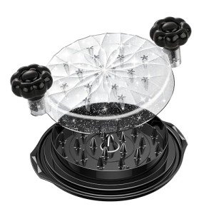 Chicken Shredder Large Chicken Shredder Tool Twist with Brush 10'' Pro Strong Anti-Slip Meat Shredders for Chicken Breast BPA Free Visible Meat Shredder Tool Twist Ergonomic Handle Black