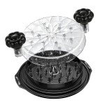 Chicken Shredder Large Chicken Shredder Tool Twist with Brush 10'' Pro Strong Anti-Slip Meat Shredders for Chicken Breast BPA Free Visible Meat Shredder Tool Twist Ergonomic Handle Black