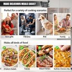 Chicken Shredder, 2025 Pro Chicken Breast Shredder Tool Twist Large, Visible Meat Shredder Machine with Widened Anti Slip Mat Fix, Suitable for Tocas, Buffalo Chicken Dip, Dishwasher Washable