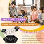 SURETIVIAN Small Chicken Shredder, 6.49” Mini Visible Meat Shredder Tool Twist for Kids and Pet Lover, Food-Grade Safe Cooking Tools for Dog and Cat Food Meal Prep(Black)