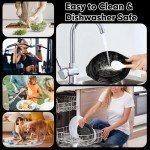 Chicken Shredder Large Chicken Shredder Tool Twist with Brush 10'' Pro Strong Anti-Slip Meat Shredders for Chicken Breast BPA Free Visible Meat Shredder Tool Twist Ergonomic Handle Black