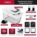 Fullstar Vegetable Chopper and Spiralizer - Food Chopper with Container, Fruit Slicer, Kitchen Gadgets & Accessories, Home Essentials (4 in 1, White)