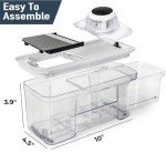 Fullstar All-in-1 Vegetable Chopper and Mandoline Slicer for Kitchen - Cheese Grater, French Fry Cutter, Cheese Slicer - Bonus Handheld Spiralizer Included (6 in 1, Black/White)