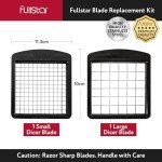 Fullstar Blade Replacement Set for Vegetable Chopper Only – 2pc Insert Set for Veggie Chopper – Large Dice for Potatoes, Apples, Pears & Small Dice for Onions, Tomatoes
