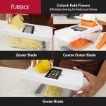 Fullstar Vegetable Chopper and Mandoline Slicer for Kitchen, Food Chopper with Container & Lid, Cheese Grater (8 in 1 - White)