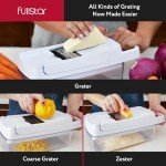 Fullstar Vegetable Chopper & Mandoline Slicer for Kitchen - Food Chopper with Container, Cheese Grater, Home Essentials & Kitchen Gadgets (Lite - 9 in 1)