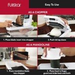 Fullstar Vegetable Chopper and Mandoline Slicer for Kitchen, Food Chopper with Container & Lid, Cheese Grater (8 in 1 - White)