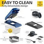 JANSKA UltraChop All-in-One Vegetable Chopper, Veggie Food Chopper with Container, Spiralizer, Mandoline Slicer Dicer, Onion Mincer, French Fry And Salad Cutter, Home Essentials & Kitchen Gadgets