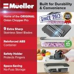 Mueller Vegetable Chopper Mandoline Slicer, Food Veggie Chopper, Cheese Grater, Onion Vegetable Cutter with Container, Dicer, Kitchen Gadgets & Essentials, White Sand/Grey