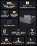 GMKtec Mini PC Intel i7, 16GB RAM, 1TB SSD
