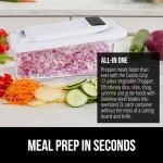 GORILLA GRIP Heavy Duty 12-in-1 Vegetable Chopper, 6 Blades, Food Choppers with Container, Cucumber Mandoline Slicer, Dice Onions, Slice Veggies, Chop Salad, Home Essential Kitchen Gadgets Tool, Black