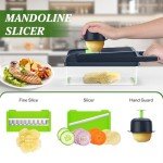 HomeHacks Vegetable Chopper Vegetable Cutter, 12 in 1 Kitchen Gadget, Dicer, Slicer, Onion Cutter, Salad, Cheese Grater & Egg Separator - Multi-Functional Veggie Chopper Lid with Handle