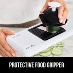 GORILLA GRIP Heavy Duty 12-in-1 Vegetable Chopper, 6 Blades, Food Choppers with Container, Cucumber Mandoline Slicer, Dice Onions, Slice Veggies, Chop Salad, Home Essential Kitchen Gadgets Tool, Black