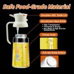YARRAMATE - 18oz/550ml Olive Oil Dispenser for Kitchen - 2 in 1 Oil Sprayer for Cooking - Olive Oil Dispenser and Oil Sprayer - Food-grade Oil Spritzer Bottle for Air Fryer, Salad BBQ (Creamy White)