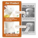 YARRAMATE - 18oz/550ml Olive Oil Dispenser for Kitchen - 2 in 1 Oil Sprayer for Cooking - Olive Oil Dispenser and Oil Sprayer - Food-grade Oil Spritzer Bottle for Air Fryer, Salad BBQ (Creamy White)