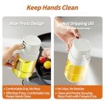 YARRAMATE Oil Sprayer for Cooking, 6.8 OZ/ 200 ML Premium Oil Spray Bottle for Kitchen, Food-grade Olive Oil Sprayer, Portable Oil Mister for Air Fryer, kitchen, Outdoor BBQ and Camping (White)