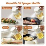 YARRAMATE Oil Sprayer for Cooking, 6.8 OZ/ 200 ML Premium Oil Spray Bottle for Kitchen, Food-grade Olive Oil Sprayer, Portable Oil Mister for Air Fryer, kitchen, Outdoor BBQ and Camping (White)