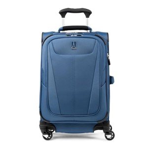 Travelpro Maxlite 5 Softside Expandable Carry on Luggage with 4 Spinner Wheels, Lightweight Suitcase, Men and Women, Ensign Blue, Compact Carry-on 20-Inch