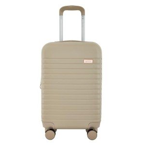 kensie Graceful Hardside Carry-On Luggage, Light Taupe, 22-Inch