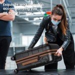 TILYMOL Hardside Carry On Luggage 22x14x9 Airline Approved with Spinner Wheels, 20-inch Carry-On Suitcase for Men & Women, Black