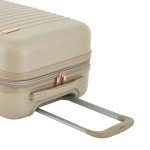 kensie Graceful Hardside Carry-On Luggage, Light Taupe, 22-Inch