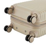 kensie Graceful Hardside Carry-On Luggage, Light Taupe, 22-Inch