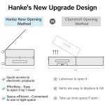 Hanke Grace Hard Shell Suitcases with Wheels,20 Inch Carry On Luggage Airline Approved with Aluminum Frame, Travel suitcase with Front Pocket Travel Luggage for Short Business Trips, Bamboo Green.